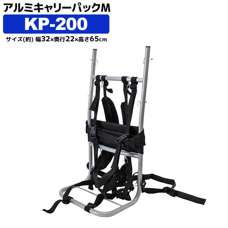 背負子 アルミ キャリーパック KP-200 軽量 約870g 耐荷重20kg 33×22×65cm フレームパック リュック式 肩ベルト付 釣り 登山 キャンプ アウトドア 荷物運搬 キャリー コンパクト 磯釣り 防災 非常用 WAVE GEAR