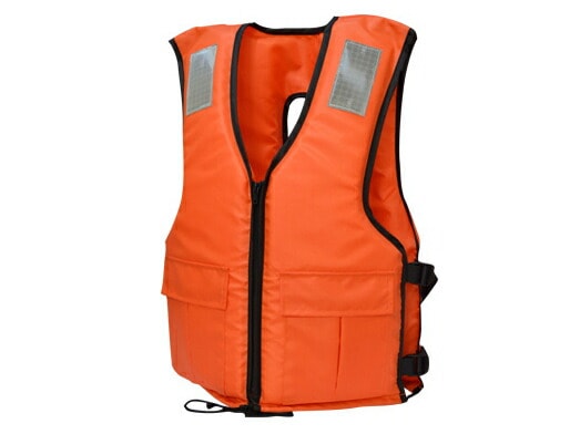 ライフジャケット 作業用救命衣 小型船舶用救命胴衣 NS-SL-VI型 オレンジ 背抜き型 船検対応 国交省認定品 タイプA 検定品 桜マーク付 取り寄せ商品 日本船具 津波対策