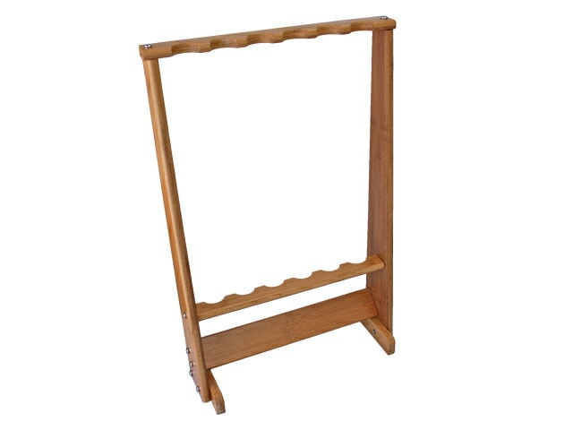 組立式ロッドスタンド KP-106 6本立て 竹製 釣り WAVE GEAR