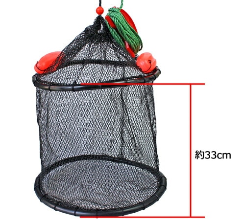 ラバーホース巻きスカリ KG-206 釣り 枠径36cm×2段 フロート 8mロープ付 ALIVE