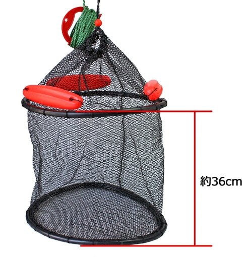 ラバーホース巻きスカリ KG-207 釣り 枠径40cm×2段 フロート 8mロープ付 ALIVE