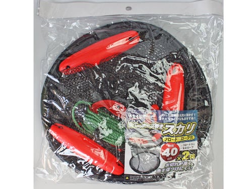 ラバーホース巻きスカリ KG-207 釣り 枠径40cm×2段 フロート 8mロープ付 ALIVE