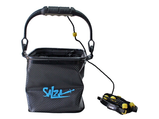 クリアランス価格 パワーハンドルメッシュバケツ18cm KP-184 4.7mロープ付 釣り SALZA