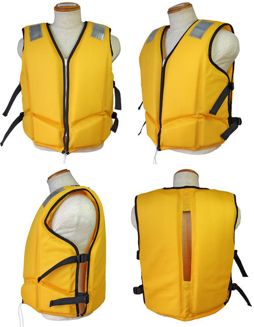 ライフジャケット 作業用救命衣 小型船舶用救命胴衣 NS-SL-V型 イエロー 釣り 背抜型 船舶検査対応 国交省認定品第3283号 タイプA 検定品 桜マーク付 取り寄せ商品 日本船具 津波対策