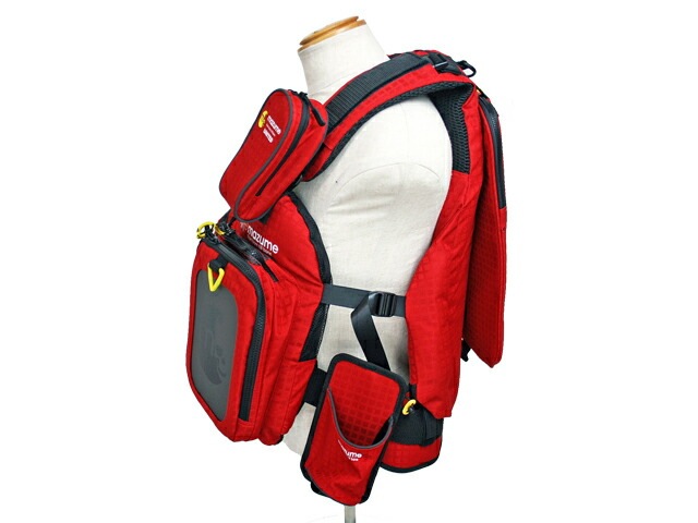 ライフジャケット フィッシング用フローティングベスト レッドムーンライフベスト MZLJ-250 釣り レッド MAZUME マズメ