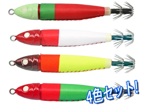 鉛スッテ 25号 KMY-1574 4色セット イカメタル専用 イカ釣り 釣り ALIVE