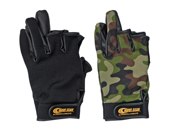 ベイシック メッシュグローブ 3本カット 釣り用手袋 フリーサイズ KP-114