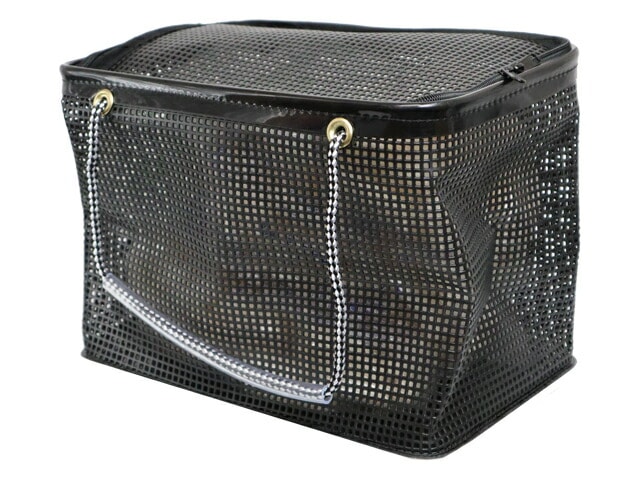 タカ産業 フタ付 ザルバッカン 33cm 731-角 EVA メッシュバッカン 角型 22×33×24cm 水切り 魚取り出し簡単 検量対応 海釣り 磯釣り 堤防釣り フィッシング ブラック