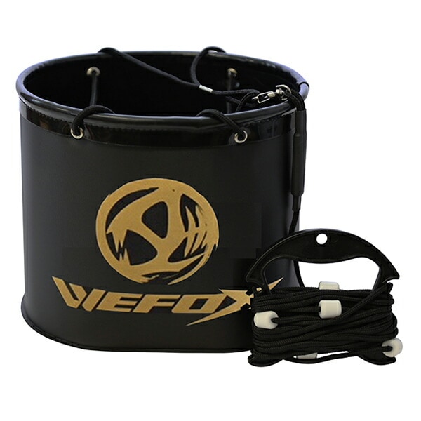 水汲みバケツ タカ産業 V-FOX WCX-1001 楕円形 25×17×20cm 8mロープ付  釣り ソフトバケツ 釣り用 水汲み バケツ 海釣り 磯釣り 堤防 サビキ コンパクトフィッシング