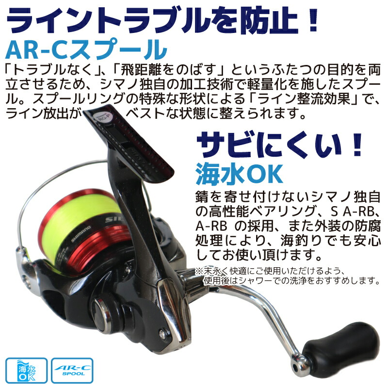 シマノ スピニングリール 19 シエナ SIENNA 釣り SHIMANO フィッシング 箱なし
