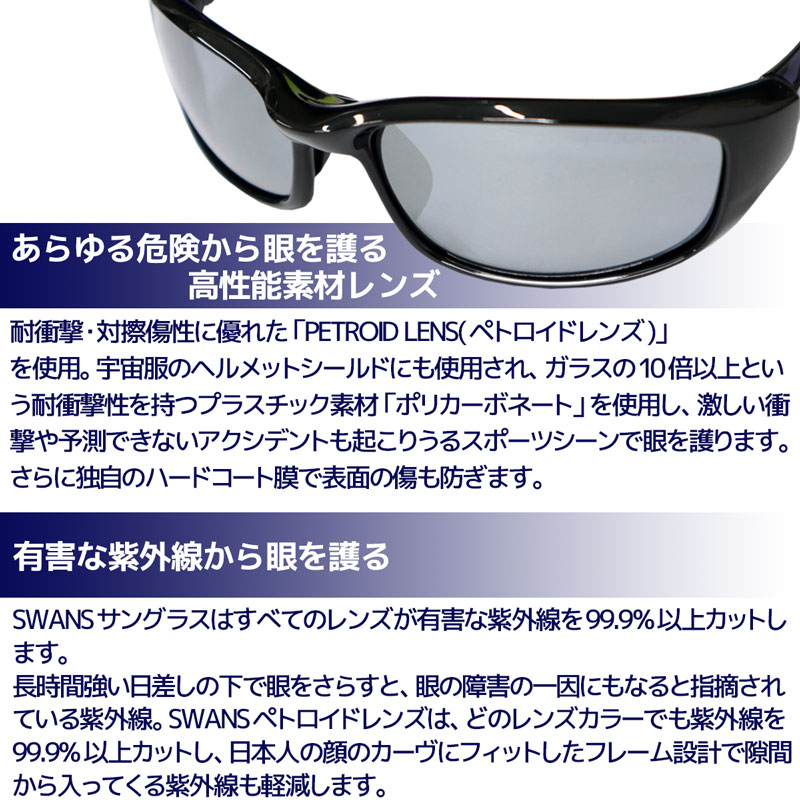 偏光サングラス 釣り メンズ 調節可能 UVカット スワンズ WARRIOR-7