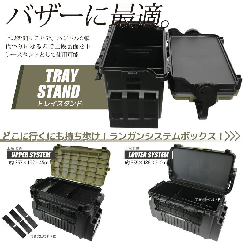 メイホウ ランガンシステムボックス 釣り VS-7070N グリーンツートン +