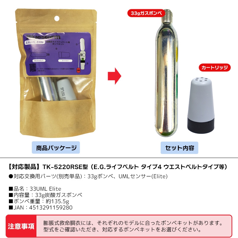 やりまっせ　ライフジャケット自動膨脹式)TK5120RS ボンベ要交換 膨脹式救命胴衣のボンベ交換、気室の折り畳み手順について