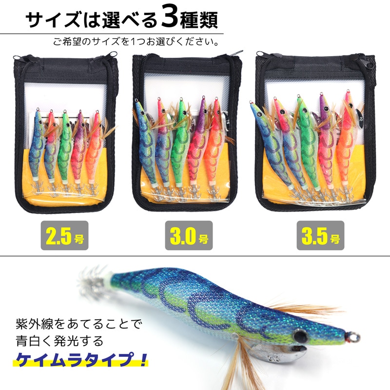 エギングファイブ 餌木 5本セット ケイムラスペシャル 釣り ラトル入り