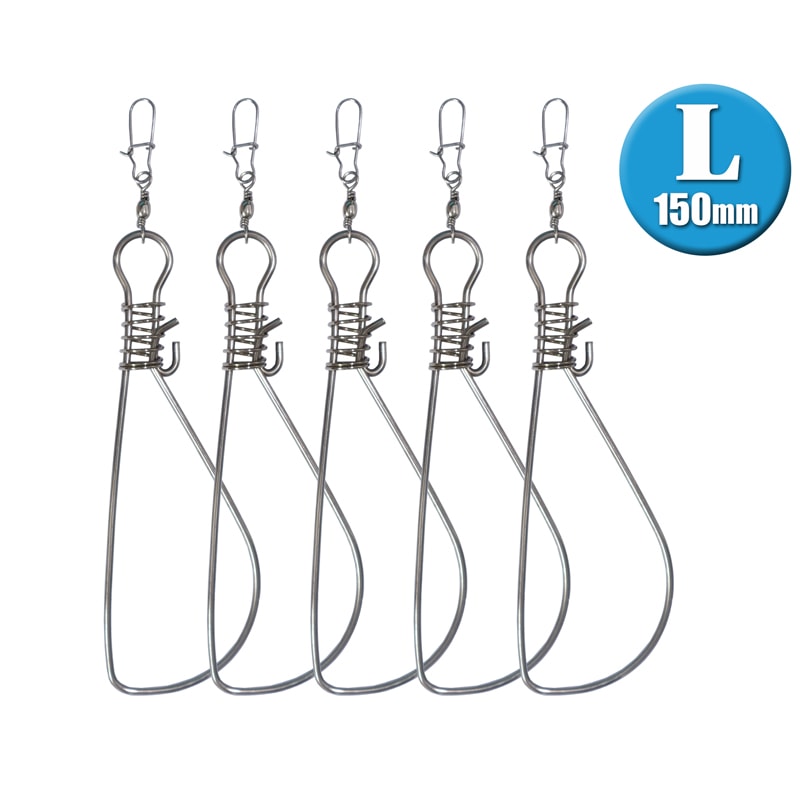 ストリンガー 替えフック 5個入り 釣り 黒鯛 根魚 シーバス 青物対応 ウェーブギア WAVE GEAR