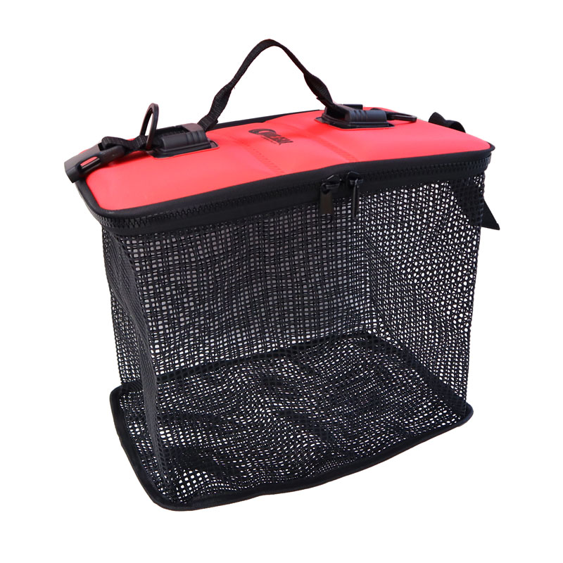 フロートスカリ KP-491 M 36×26×27cm 釣り フタで浮く EVA製 魚活かし WAVE GEAR フィッシング