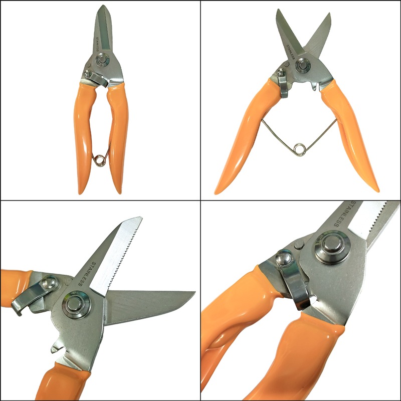 ハサミ 釣り マルチカットタフ V-158 全長約165mm ステンレス製 ギザ刃