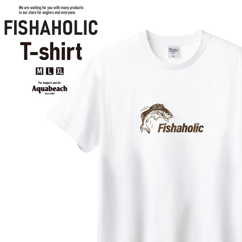 Aquabeach Tシャツ フィッシュアホリック 5.6オンス ヘビーウェイト 105 半袖 フィッシング 釣り ロゴ プリント メンズ レディース ユニセックス ファッション