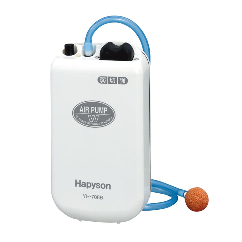 エアーポンプ YH-708B 乾電池式 Hapyson 単1電池2本別売 80×40×150mm  釣り