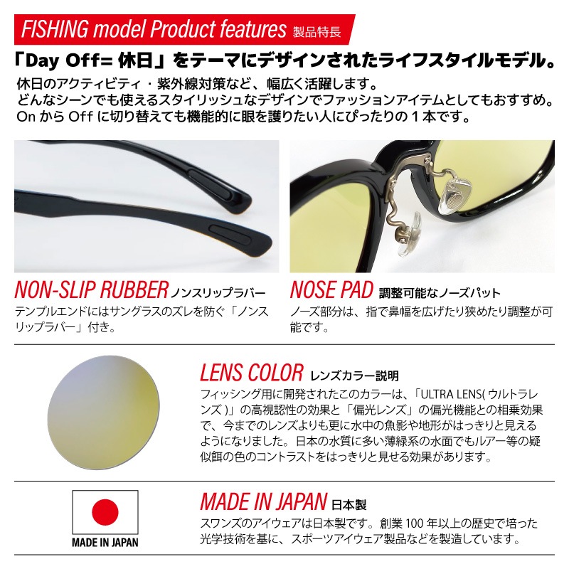偏光スワンズ サングラス Df.pathway ULTRA LENS PW-0168 BK or PW-0170 MBK  UVカットフィッシング ドライビング 専用ケース+メガネ拭き付