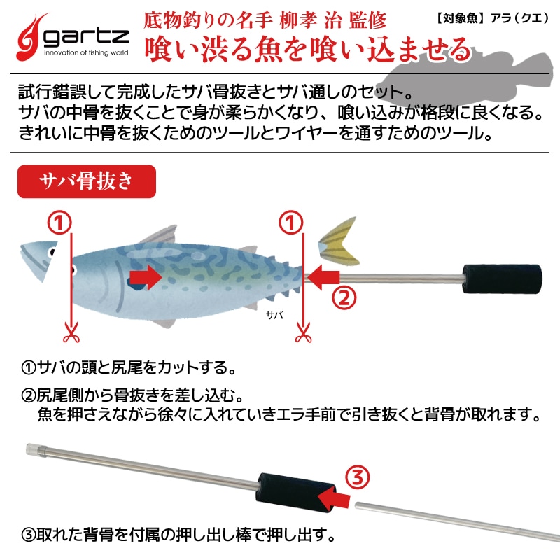 サバ 骨抜きセット サバ通し+サバ骨抜き ガルツ No1163 釣り フィッシング