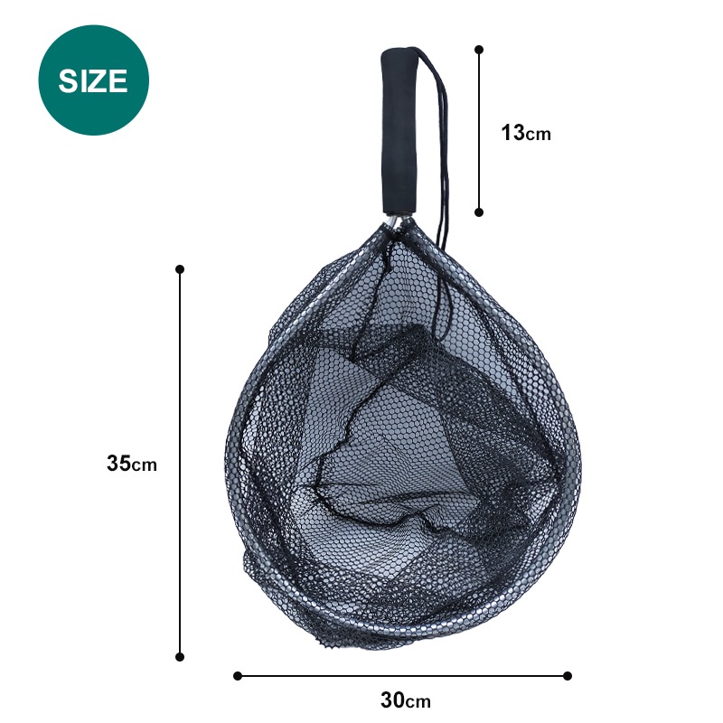 ランディングネット ショートグリップ 釣り FJ-D137 35×30cm フィッシング 網 玉網 ファインジャパン
