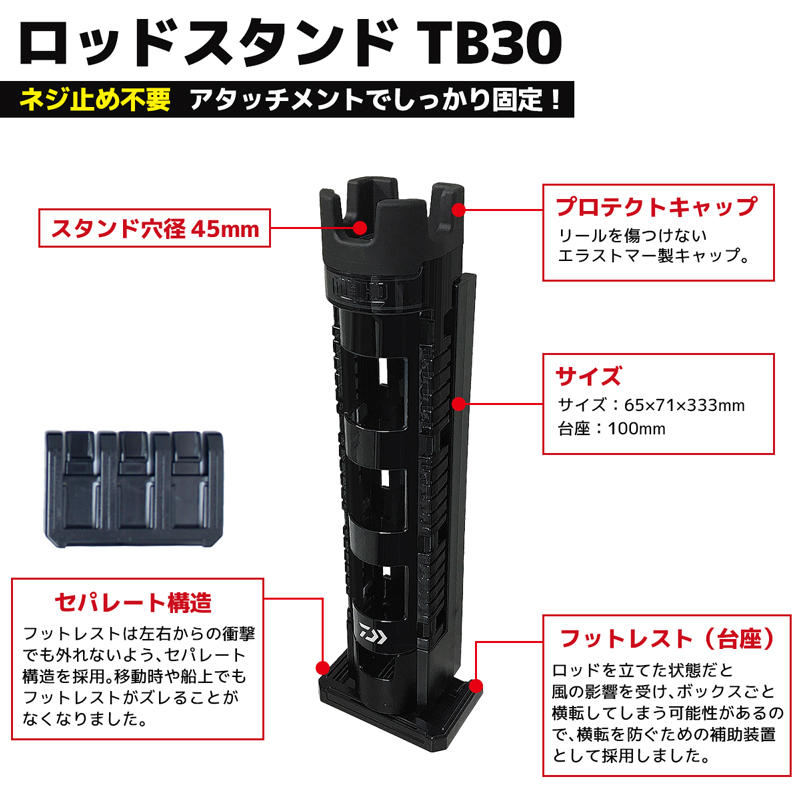 ダイワ タックルボックス 釣り TB3000HS シャインホワイト ロッドスタンドTB30 2本付 3点セット DAIWA