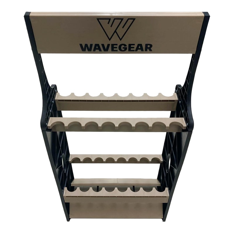 ロッドスタンド MKB-006 釣り カーキ×ブラック 組立式 ロッド16本 収納