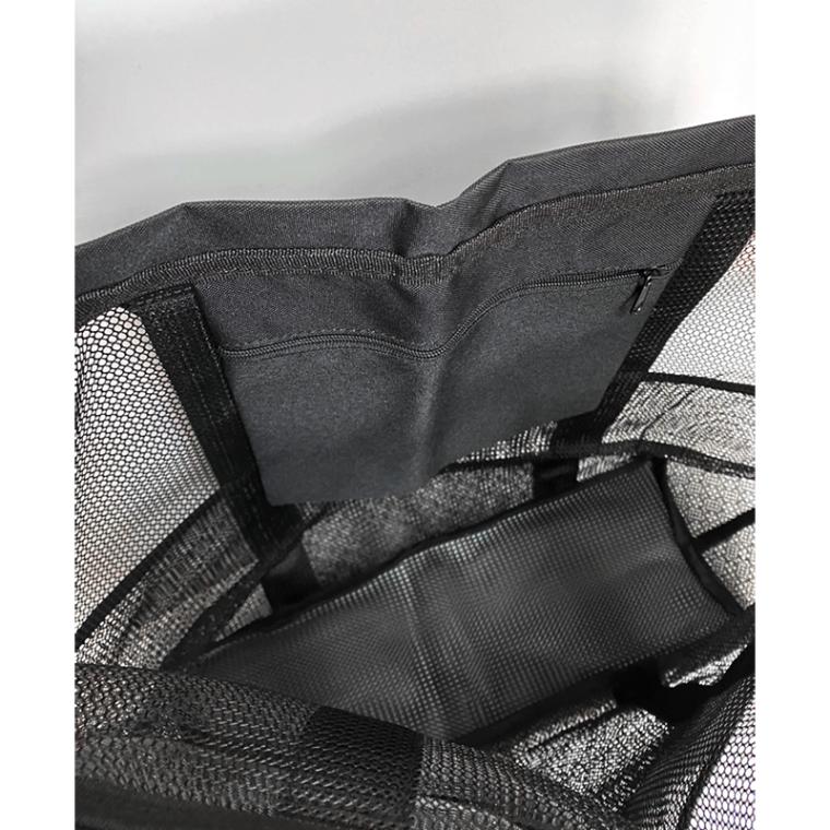 メッシュバッグ ブラック 釣り 約460×325mm マチ約125mm 約133g フィッシング FJ-D285 ファインジャパン