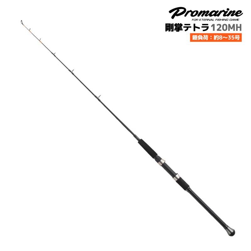 釣り竿 剛掌テトラ 120MH 全長1.20m 錘負荷8～35号 穴釣り 際釣り バットジョイント式 カーボン5％ 2本継 ロッド フィッシング PRO MARINE プロマリン