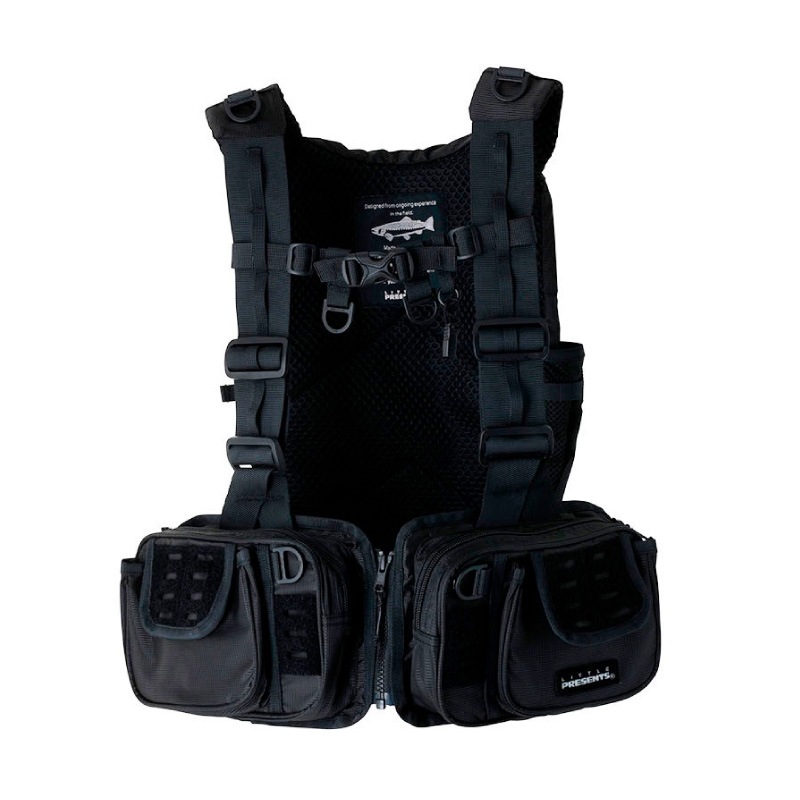 バックパックTCベスト V-29 フィッシングベスト 釣り チャコールグレイ