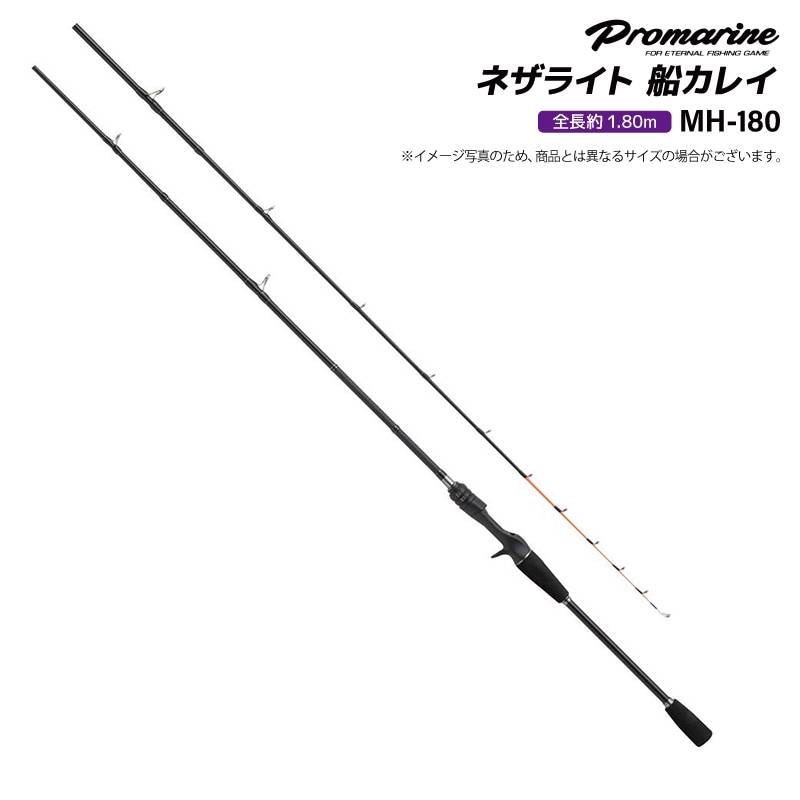 釣り竿 ネザライト カレイ MH-180 船 カレイ ロッド 錘負荷20-50号 両軸 ベイトモデル 高感度 ソリッドティップ 軽量 PRO MARINE プロマリン