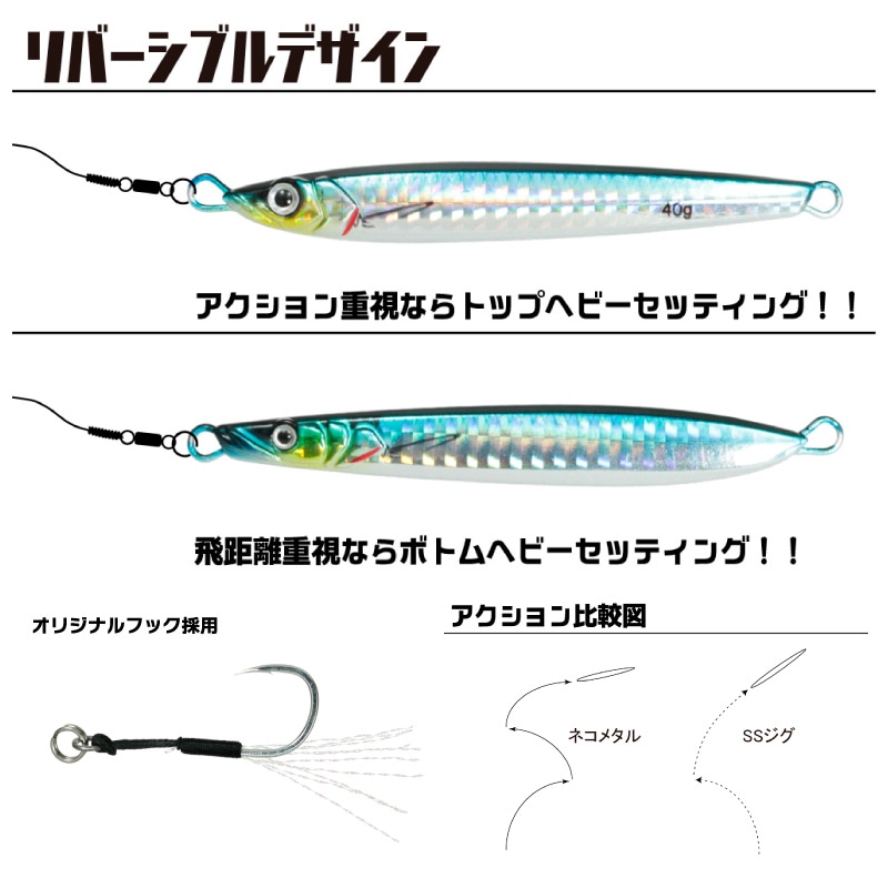 メタルジグ オフショア ショア 堤防　18個セット スピードサーディン ジグ 40g 瞬鰯SSジグ 釣り メタルジグ ショア