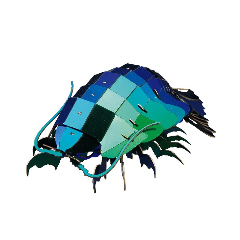 3D立体ペーパーパズル ダイオウグソクムシ グリーンメタル 知育玩具 紙製パズル 56ピース 組み立て 子供 おもちゃ こども 日本製 PazuMe クリアランス価格