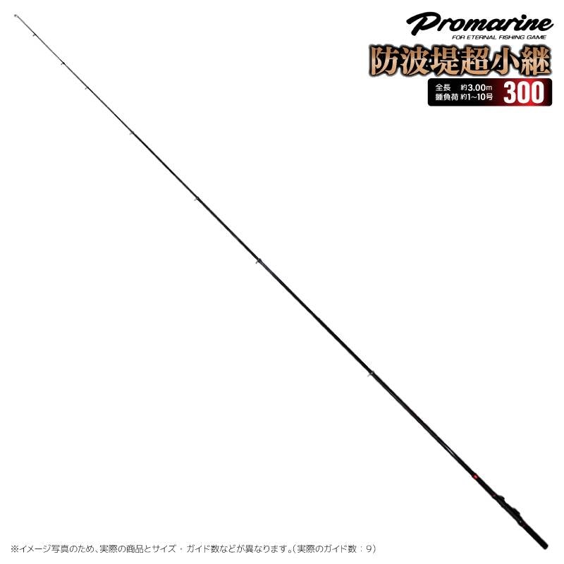 釣り竿 防波堤超小継 300 全長約3.00m 錘負荷約1~10号 振出竿 磯 コンパクト設計 PRO MARINE プロマリン
