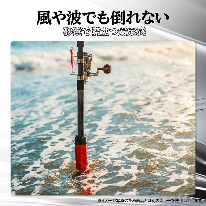 ゴメクサス サーフスタンド ガンメタ スマホスタンド搭載 ロッドスタンド 航空アルミニウム合金 + シリコン 軽量 Z5ZCG330SK 釣り具 GOMEXUS