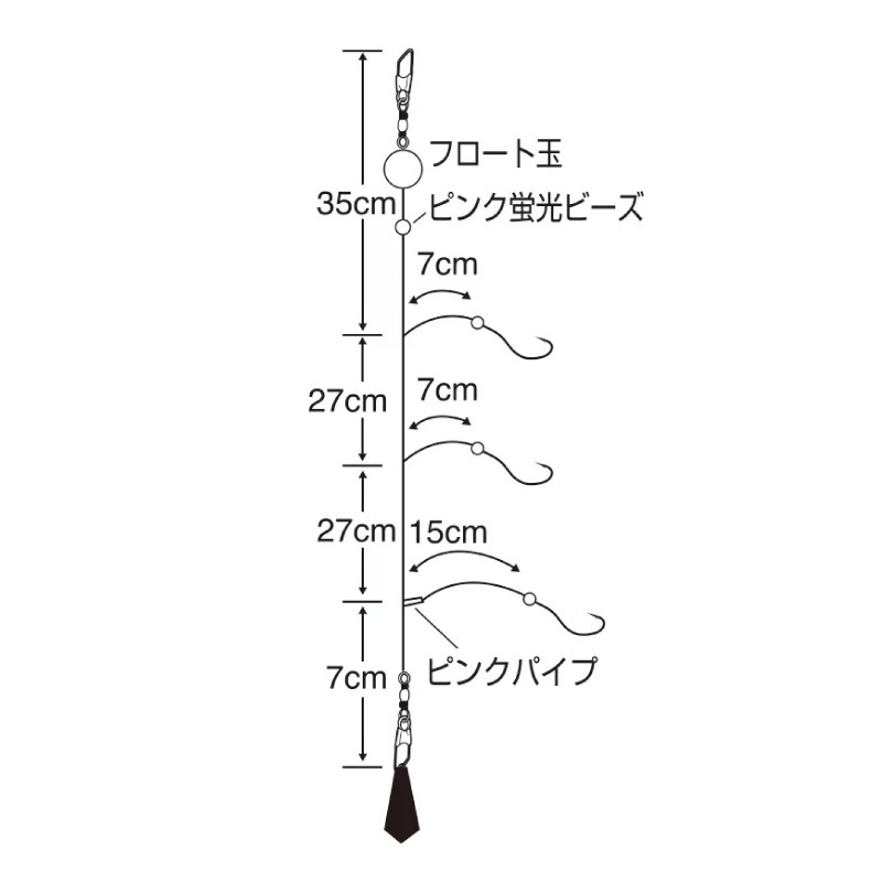 エサ付波止ぎわ遊び 完成仕掛け 釣り ESA02 全長0.96m 3本鈎×1セット オモリ付 パワーイソメ 6本入 メバル カサゴ アジ ささめ針 SASAME