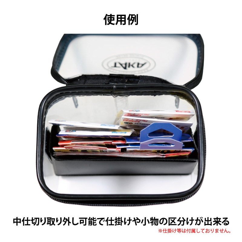 海上釣堀仕掛ポーチ クリア 釣り F-84 仕掛収納 小物 15cm×12cm×11cm