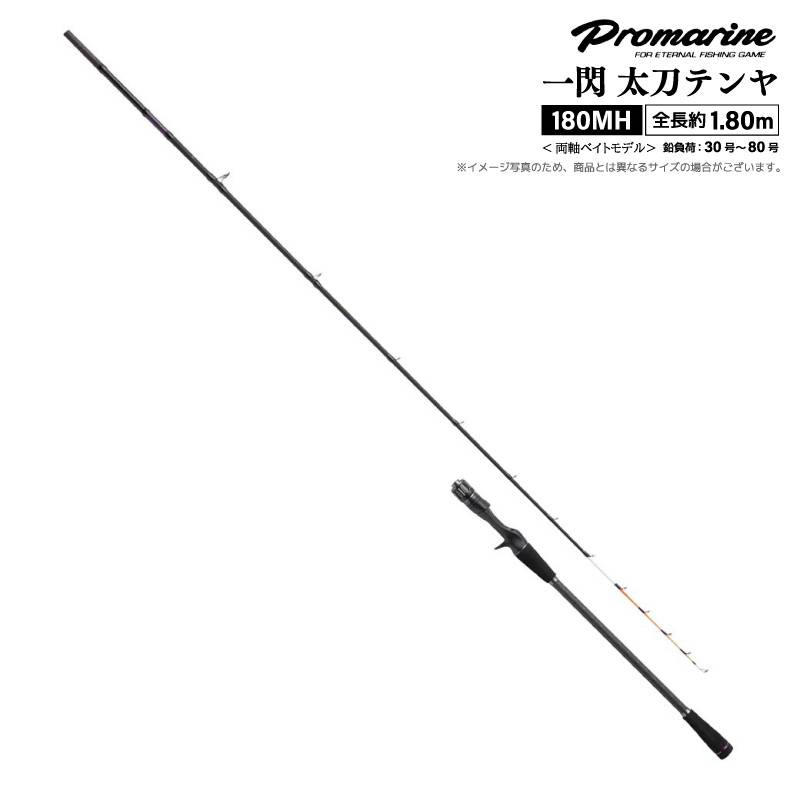 釣り竿 一閃 太刀テンヤ 180MH 太刀魚 ロッド 錘負荷30-80号 両軸 ベイトモデル 高感度 軽量 PRO MARINE プロマリン