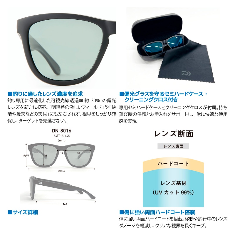 DAIWA ダイワ 偏光サングラス 釣り メンズ 偏光グラス トリアセテート