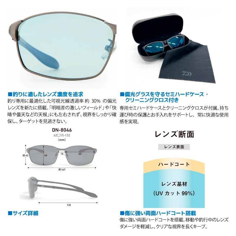 DAIWA ダイワ 偏光サングラス 釣り メンズ 偏光グラス トリアセテート