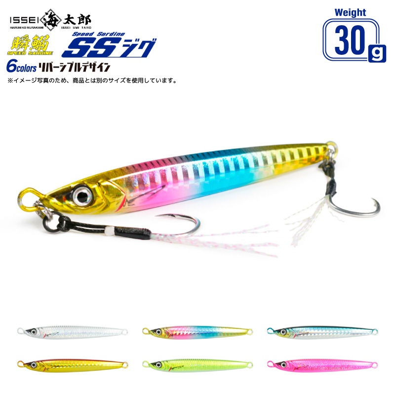 スピードサーディン ジグ 30g 瞬鰯SSジグ 釣り メタルジグ ショアキャステイング 堤防 磯 青物 フィッシング イッセイ issei 海太郎