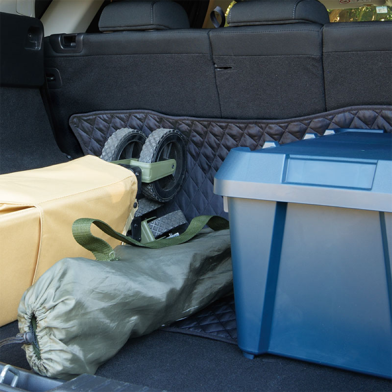 キルトマット BK リアバンパー 保護 カバー 傷防止 キルト生地 クッション 内装 ラゲッジルーム 保護 滑り止め加工 ブラック 釣り 90×110cm 荷下ろし 積み荷 車載 RV76 VISOA ビソア 槌屋ヤック 取り寄せ商品