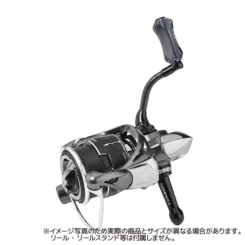 ゴメクサス ライトゲーム リール ハンドル 40mm CraftFin クラフトフィン シマノ用 1000～2000番 小型 スピニングリール カスタム カーボン 超々ジュラルミン ブラック 交換 カスタムパーツ 釣り GOMEXUS H1S40F18ZFBKBK