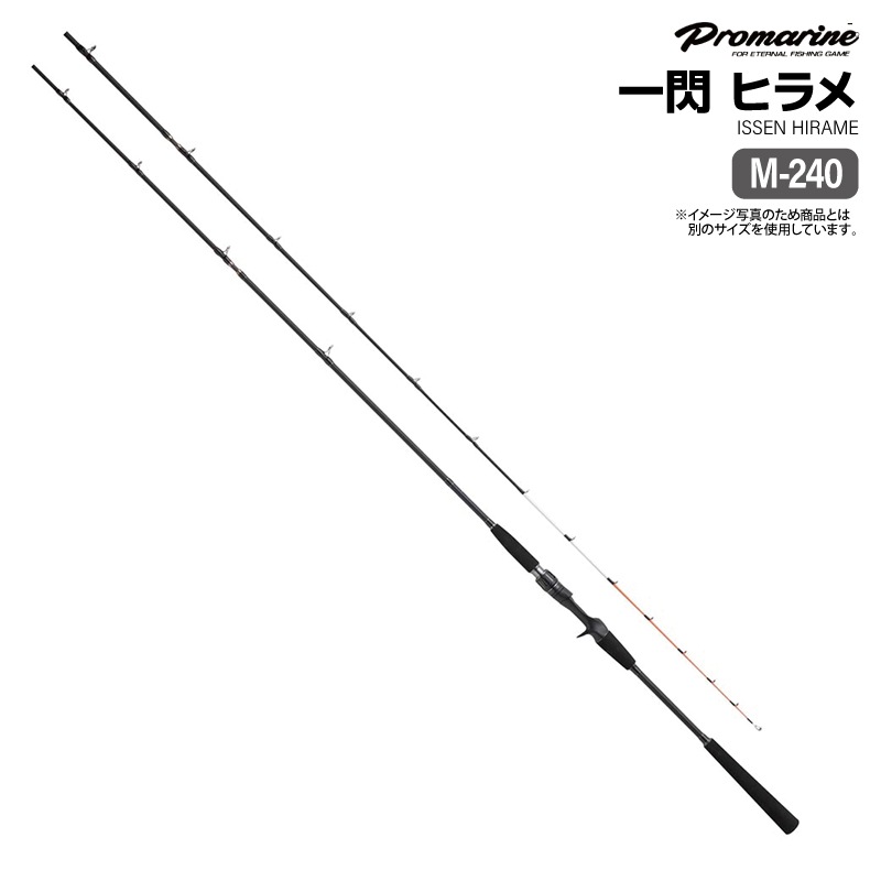 B級ケース割れあり 釣り竿 一閃 ヒラメ M240 ベイトモデル Fuji Sic