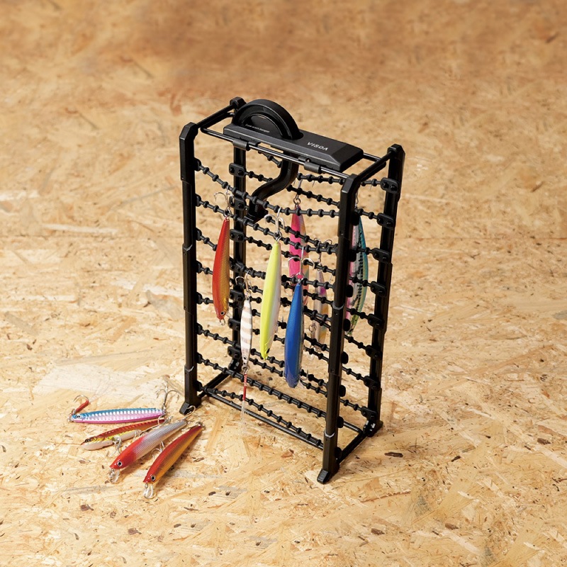 ルアーウォッシュハンガー S 釣り ルアー 洗浄 乾燥 お手入れ 塩抜き 釣行後 メンテナンス 海釣り 使用後 お手入れ シリコーン 伸縮 ロック付 縦掛け 横掛け スタンド 省スペース コンパクト UA47 VISOA ビソア 槌屋ヤック 取り寄せ商品