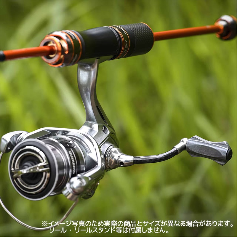 ゴメクサス ライトゲーム リール ハンドル 45mm シマノ 1000 2000番 スピニングリール カスタム カーボン 超々ジュラルミン 釣り クラフトフィン H1S45F18ZFBKBK
