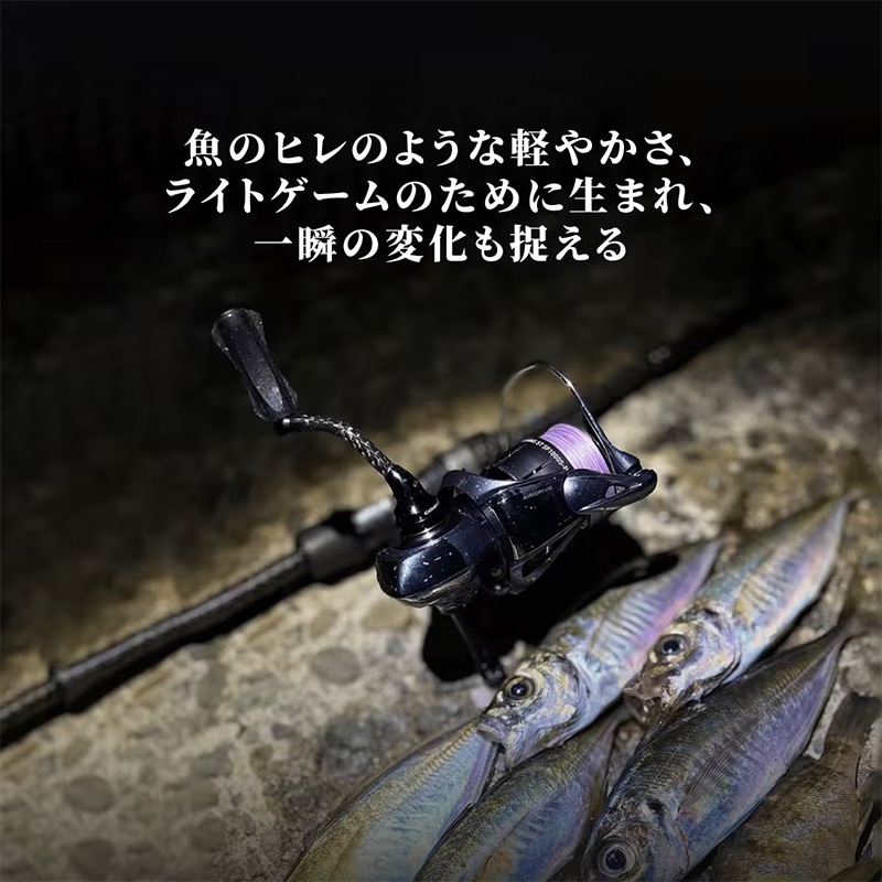 ゴメクサス ライトゲーム リール ハンドル 45mm シマノ 1000 2000番 スピニングリール カスタム カーボン 超々ジュラルミン 釣り クラフトフィン H1S45F18ZFBKBK