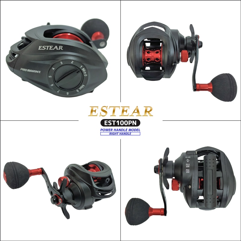 ベイトリール エスティア EST100PN パワーハンドル 釣り 右ハンドル