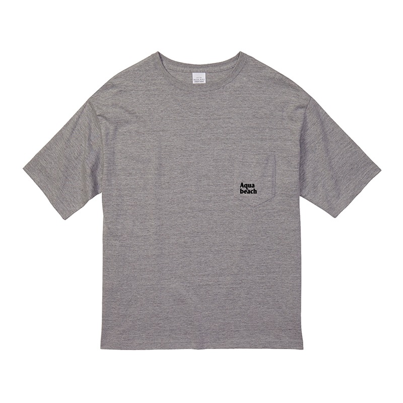 Aquabeach ビッグシルエット Tシャツ ポケット付 ワンポイント